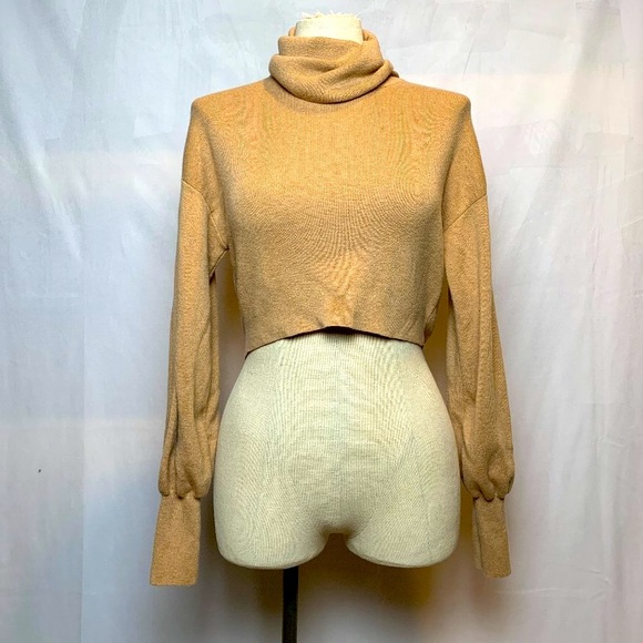 Wilfred Sweaters - WILFRED Crop Beige Turtle Neck Sweater Size M